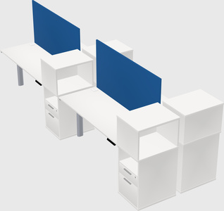 Shared electric desk + cabinet