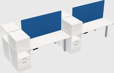 Shared electric desk + cabinet