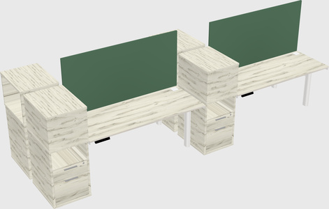 Shared electric desk + cabinet