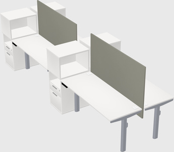 Shared electric desk + cabinet