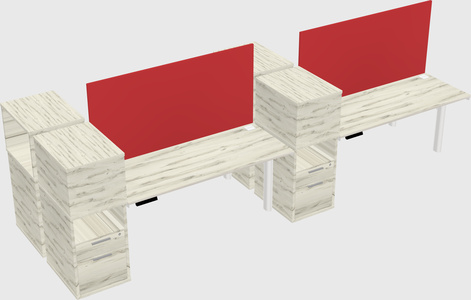 Shared electric desk + cabinet