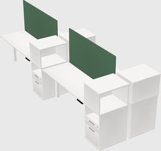 Shared electric desk + cabinet