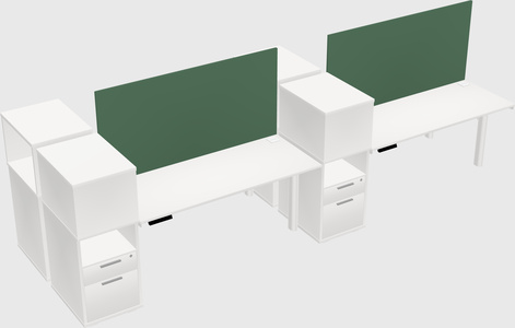 Shared electric desk + cabinet