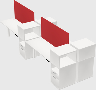 Shared electric desk + cabinet