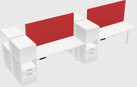 Shared electric desk + cabinet
