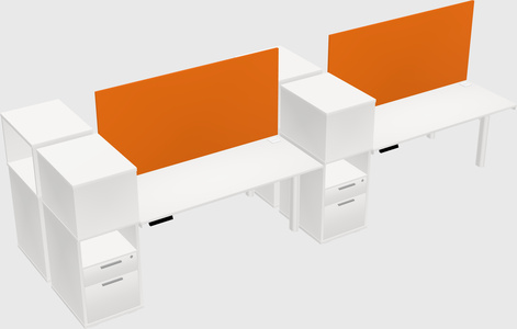 Shared electric desk + cabinet