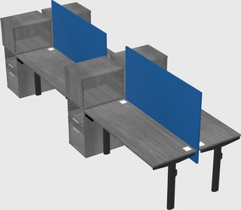 Shared electric desk + cabinet