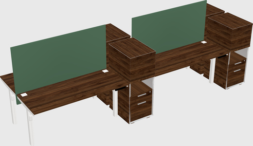 Shared electric desk + cabinet