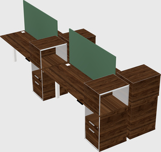 Shared electric desk + cabinet