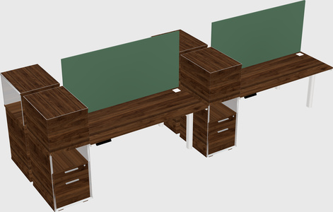 Shared electric desk + cabinet