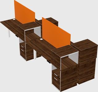 Shared electric desk + cabinet