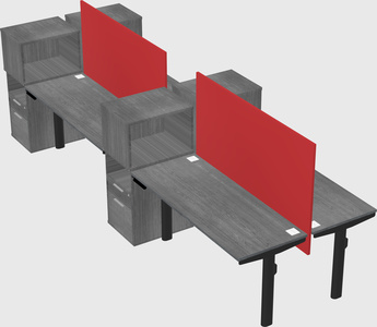 Shared electric desk + cabinet