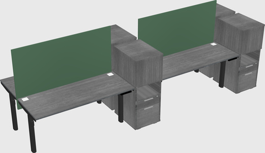 Shared electric desk + cabinet