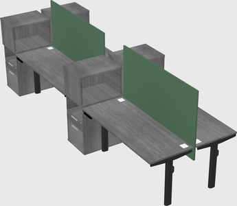 Shared electric desk + cabinet