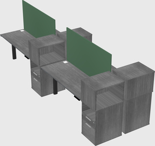 Shared electric desk + cabinet