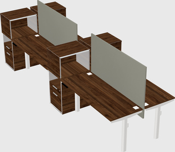 Shared electric desk + cabinet