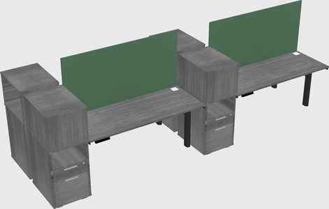 Shared electric desk + cabinet