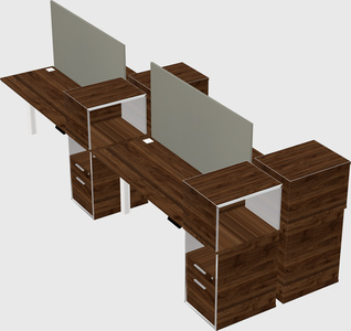 Shared electric desk + cabinet