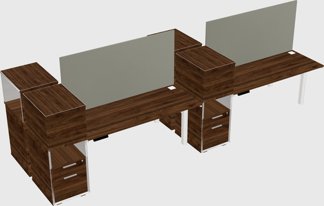 Shared electric desk + cabinet