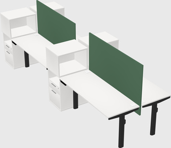 Shared electric desk + cabinet