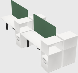 Shared electric desk + cabinet