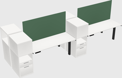Shared electric desk + cabinet
