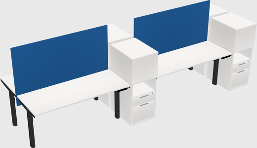 Shared electric desk + cabinet