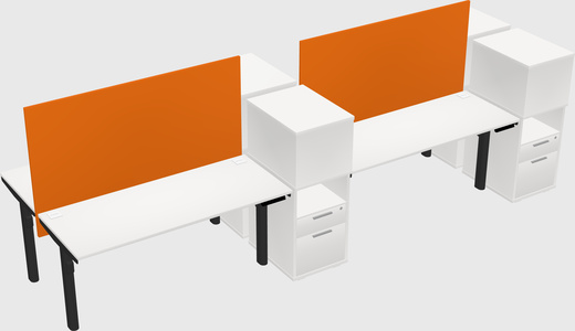 Shared electric desk + cabinet