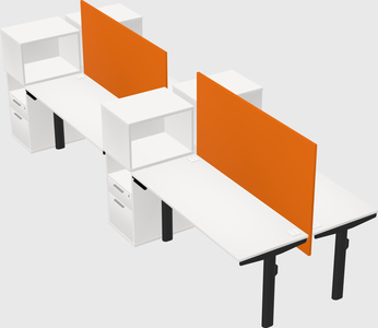 Shared electric desk + cabinet