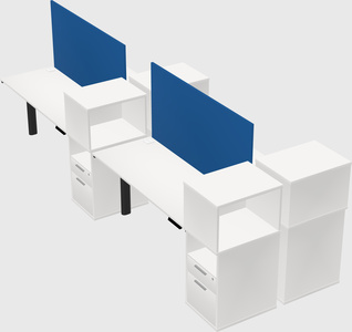 Shared electric desk + cabinet