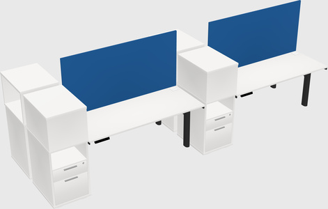 Shared electric desk + cabinet