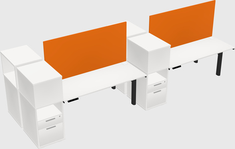 Shared electric desk + cabinet