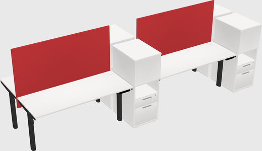 Shared electric desk + cabinet