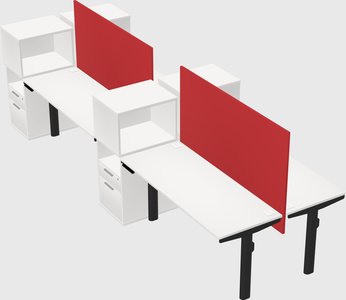 Shared electric desk + cabinet
