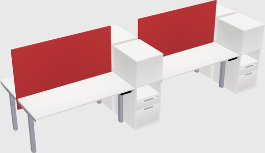 Shared electric desk + cabinet