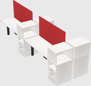 Shared electric desk + cabinet