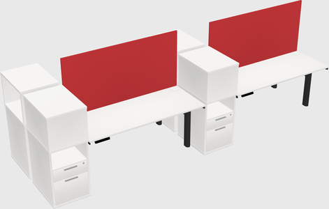 Shared electric desk + cabinet