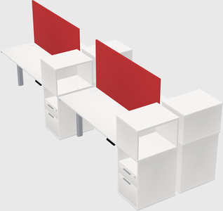 Shared electric desk + cabinet