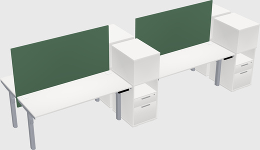 Shared electric desk + cabinet