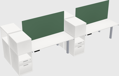 Shared electric desk + cabinet