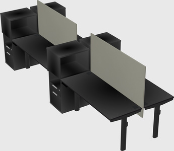 Shared electric desk + cabinet