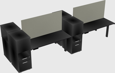 Shared electric desk + cabinet
