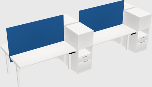 Shared electric desk + cabinet