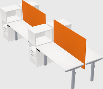 Shared electric desk + cabinet