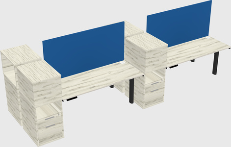 Shared electric desk + cabinet