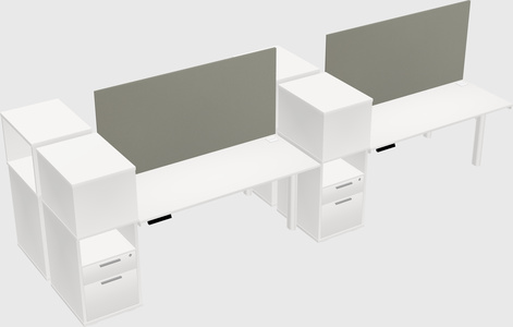 Shared electric desk + cabinet