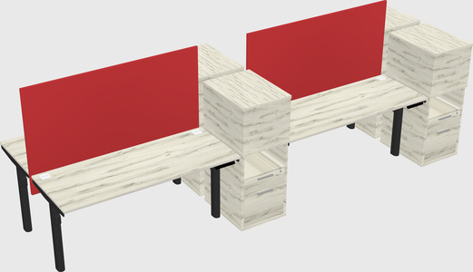 Shared electric desk + cabinet