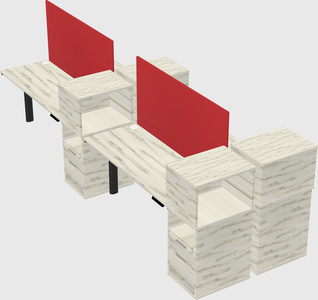 Shared electric desk + cabinet