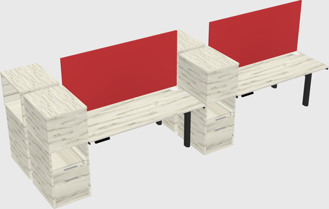 Shared electric desk + cabinet
