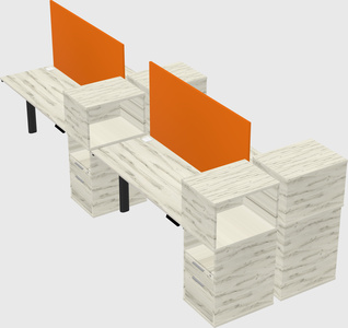 Shared electric desk + cabinet